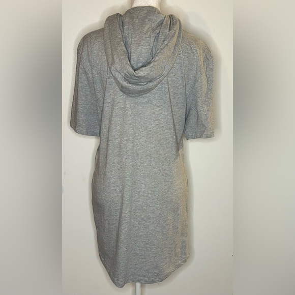 Tee Shirt dress hoodie with pockets and side front zipper - Picture 5 of 6